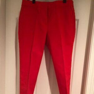 Anne Klein Cotton Blend Cropped Pants Red Sz 8
